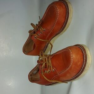 Woman Orange leather shoes, Edwin Brand